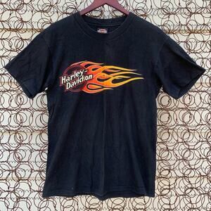 1986 Harley Davidson Moto Flames Single Stitch T-shirt Vintage Medium